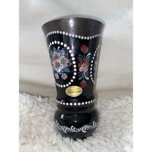 ALTENBUCHINGER GLASVEREDELUNG KRISTALL HANDMADE STONE VASE